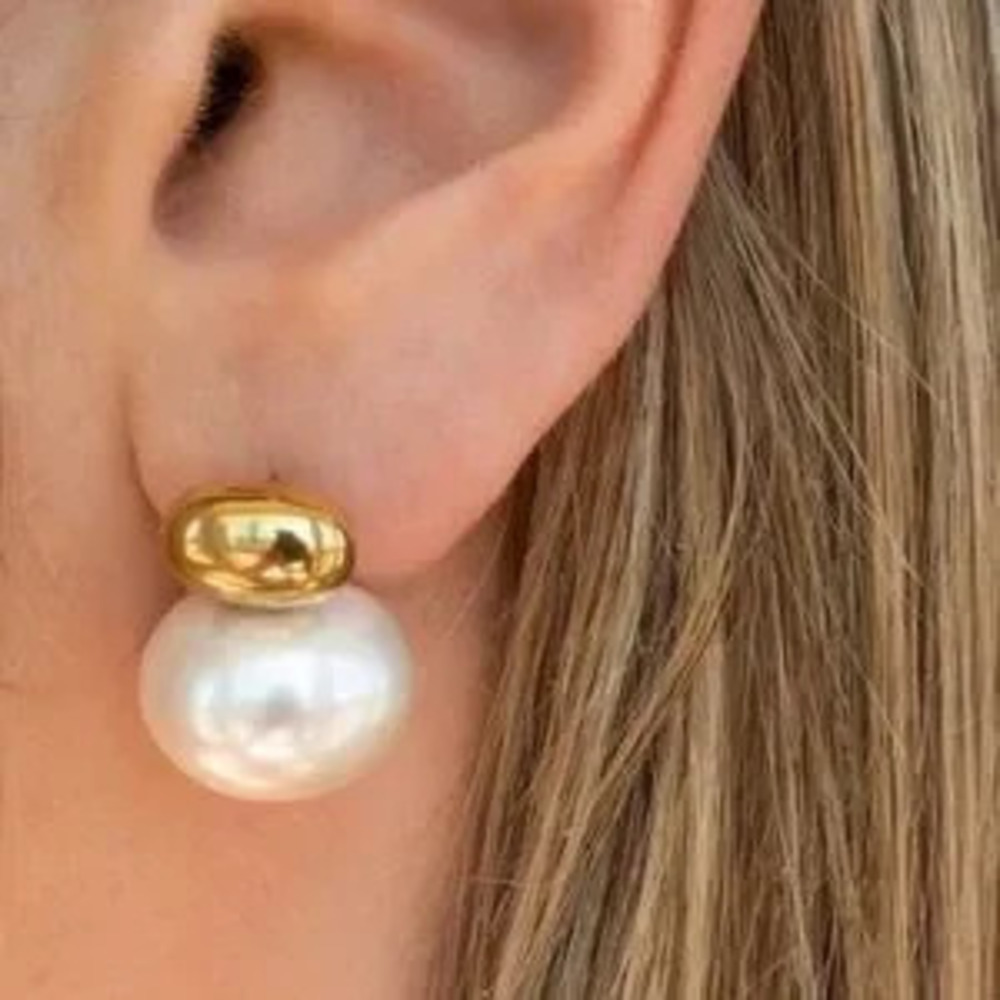 18K Gold Pearl Earrings (2013)